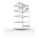 META S3 CLIP230 Anbauregal 2000x1000x800 mm in verzinkt mit 5 Böden, 230 kg Traglast je Boden