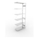 META S3 CLIP230 Anbauregal 2500x1000x400 mm in verzinkt mit 6 Böden, 230 kg Traglast je Boden