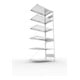 META S3 CLIP230 Anbauregal 2500x1000x600 mm in verzinkt mit 6 Böden, 230 kg Traglast je Boden