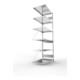 META S3 CLIP230 Anbauregal 2500x1000x600 mm in verzinkt mit 6 Böden, 230 kg Traglast je Boden