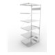 META S3 CLIP230 Anbauregal 2500x1000x800 mm in verzinkt mit 6 Böden, 230 kg Traglast je Boden