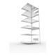 META S3 CLIP230 Anbauregal 2500x1000x800 mm in verzinkt mit 6 Böden, 230 kg Traglast je Boden