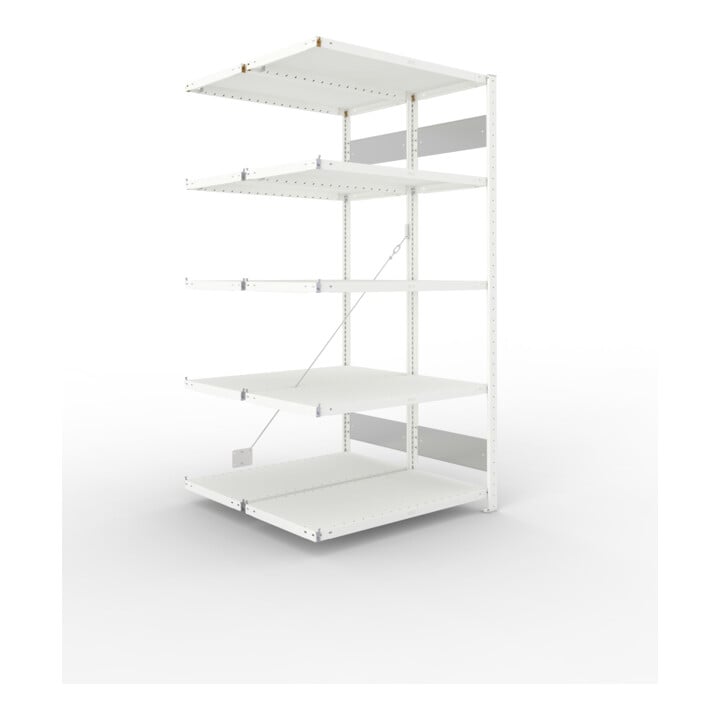 Set S3 CLIP 230 DGR 2000 x 1000 x 500 RAL 7035 + S3 CLIP 230 Doppel-Anbauregal