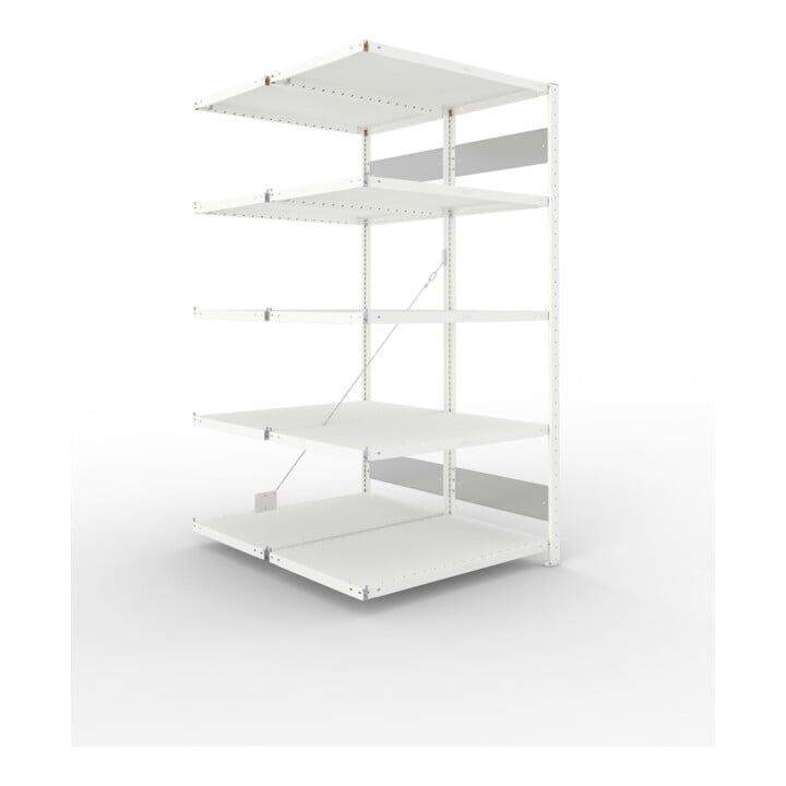 Set S3 CLIP 230 DGR 2000 x 1000 x 600 RAL 7035 + S3 CLIP 230 Doppel-Anbauregal