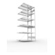 META S3 CLIP230 Doppel-Anbauregal 2500x1000x(400+400) mm (HxBxT) in verzinkt mit 2x6 Böden