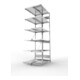 META S3 CLIP230 Doppel-Anbauregal 2500x1000x(400+400) mm (HxBxT) in verzinkt mit 2x6 Böden