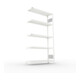 META S3 CLIP230 Fachbodenregal 2000x1000x300 mm, Anbauregal mit 5 Fachböden, beidseitige Bedienung, lichtgrau