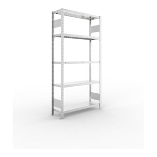 META S3 CLIP230 Fachbodenregal 2000x1000x300 mm, mit 5 Fachböden, beidseitige Bedienung, verzinkt
