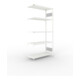 META S3 CLIP230 Fachbodenregal 2000x1000x400 mm, Anbauregal mit 5 Fachböden, beidseitige Bedienung, lichtgrau