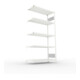 META S3 CLIP230 Fachbodenregal 2000x1000x400 mm, Anbauregal mit 5 Fachböden, beidseitige Bedienung, lichtgrau