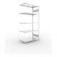 META S3 CLIP230 Fachbodenregal 2000x1000x500 mm, Anbauregal mit 5 Fachböden, beidseitige Bedienung, verzinkt