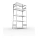 META S3 CLIP230 Fachbodenregal 2000x1000x500 mm, mit 5 Fachböden, beidseitige Bedienung, verzinkt