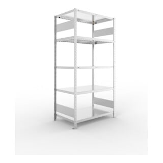 META S3 CLIP230 Fachbodenregal 2000x1000x600 mm, mit 5 Fachböden, beidseitige Bedienung, verzinkt