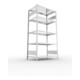 META S3 CLIP230 Fachbodenregal 2000x1000x600 mm, mit 5 Fachböden, beidseitige Bedienung, verzinkt