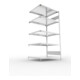 META S3 CLIP230 Fachbodenregal 2000x1000x800 mm, Anbauregal mit 5 Fachböden, beidseitige Bedienung, verzinkt