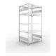 META S3 CLIP230 Fachbodenregal 2000x1000x800 mm, mit 5 Fachböden, beidseitige Bedienung, verzinkt