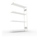 META S3 CLIP230 Fachbodenregal 2000x1300x300 mm, Anbauregal mit 4 Fachböden, beidseitige Bedienung, lichtgrau