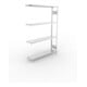 META S3 CLIP230 Fachbodenregal 2000x1300x300 mm, Anbauregal mit 4 Fachböden, beidseitige Bedienung, verzinkt