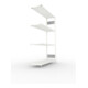 META S3 CLIP230 Fachbodenregal 2000x1300x400 mm, Anbauregal mit 4 Fachböden, beidseitige Bedienung, lichtgrau
