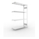 META S3 CLIP230 Fachbodenregal 2000x1300x400 mm, Anbauregal mit 4 Fachböden, beidseitige Bedienung, verzinkt
