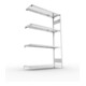 META S3 CLIP230 Fachbodenregal 2000x1300x400 mm, Anbauregal mit 4 Fachböden, beidseitige Bedienung, verzinkt