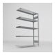 META S3 CLIP230 Fachbodenregal 2000x1300x400 mm (HxBxT), Anbauregal mit 5 Fachböden, 230 Kg Fachlast, verzinkt