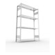META S3 CLIP230 Fachbodenregal 2000x1300x400 mm, mit 4 Fachböden, beidseitige Bedienung, verzinkt