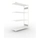 META S3 CLIP230 Fachbodenregal 2000x1300x500 mm, Anbauregal mit 4 Fachböden, beidseitige Bedienung, lichtgrau