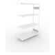 META S3 CLIP230 Fachbodenregal 2000x1300x500 mm, Anbauregal mit 4 Fachböden, beidseitige Bedienung, lichtgrau