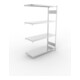 META S3 CLIP230 Fachbodenregal 2000x1300x500 mm, Anbauregal mit 4 Fachböden, beidseitige Bedienung, verzinkt