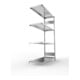META S3 CLIP230 Fachbodenregal 2000x1300x500 mm, Anbauregal mit 4 Fachböden, beidseitige Bedienung, verzinkt