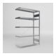 META S3 CLIP230 Fachbodenregal 2000x1300x500 mm (HxBxT), Anbauregal mit 5 Fachböden, 230 Kg Fachlast, verzinkt