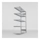 META S3 CLIP230 Fachbodenregal 2000x1300x500 mm (HxBxT), Anbauregal mit 5 Fachböden, 230 Kg Fachlast, verzinkt
