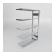 META S3 CLIP230 Fachbodenregal 2000x1300x500 mm (HxBxT), Anbauregal mit 5 Fachböden, 230 Kg Fachlast, verzinkt
