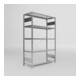 META S3 CLIP230 Fachbodenregal 2000x1300x500 mm (HxBxT), mit 5 Fachböden, 230 Kg Fachlast, verzinkt