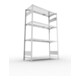 META S3 CLIP230 Fachbodenregal 2000x1300x500 mm, mit 4 Fachböden, beidseitige Bedienung, verzinkt