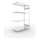 META S3 CLIP230 Fachbodenregal 2000x1300x600 mm, Anbauregal mit 4 Fachböden, beidseitige Bedienung, verzinkt