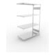 META S3 CLIP230 Fachbodenregal 2000x1300x600 mm, Anbauregal mit 4 Fachböden, beidseitige Bedienung, verzinkt