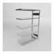META S3 CLIP230 Fachbodenregal 2000x1300x600 mm (HxBxT), Anbauregal mit 5 Fachböden, 230 Kg Fachlast, verzinkt