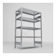 META S3 CLIP230 Fachbodenregal 2000x1300x600 mm (HxBxT), mit 5 Fachböden, 230 Kg Fachlast, verzinkt