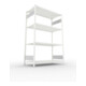 META S3 CLIP230 Fachbodenregal 2000x1300x600 mm, mit 4 Fachböden, beidseitige Bedienung, lichtgrau