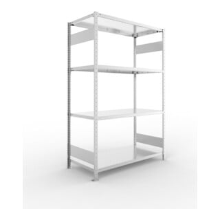 META S3 CLIP230 Fachbodenregal 2000x1300x600 mm, mit 4 Fachböden, beidseitige Bedienung, verzinkt