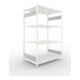 META S3 CLIP230 Fachbodenregal 2000x1300x800 mm, mit 4 Fachböden, beidseitige Bedienung, lichtgrau