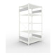 Set S3 CLIP 230 Anbauregal 2000x1000x800 mm in RAL 7035 mit 5 Böden + Fachboden MS 230 CLIP 1000x800 mm grau + S3 CLIP 230 Grundregal 2000x1000x800 mm in RAL 7035 mit 5 Böden