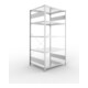 Set S3 CLIP 230 Anbauregal 2000x1000x800 mm in verzinkt mit 5 Böden + S3 CLIP 230 Grundregal 2000x1000x800 mm in verzinkt mit 5 Böden + Fachboden MS 230 CLIP 1000x800 mm verz.