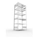 META S3 CLIP230 Grundregal 2500x1000x600 mm in verzinkt mit 6 Böden, 230 kg Traglast je Boden