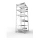 META S3 CLIP230 Grundregal 2500x1000x800 mm in verzinkt mit 6 Böden, 230 kg Traglast je Boden