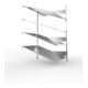 META S3 CLIP80 Schrägbodenregal 2000x1000x1228 mm, Anbauregal mit 4 Ebenen, verzinkt