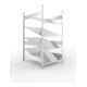 META S3 CLIP80 Schrägbodenregal 2000x1300x1228 mm, Grundregal mit 4 Ebenen, verzinkt