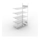 META S3 COMPACT Büroregal 1850x1000x600 mm (HxBxT), Anbauregal doppelseitig mit 5 Böden, 80 Kg Fachlast, verzinkt